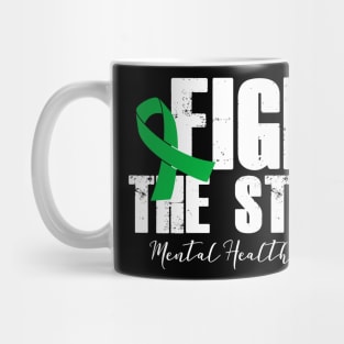 Fight The Stigma Green Ribbon Mental Health Mug